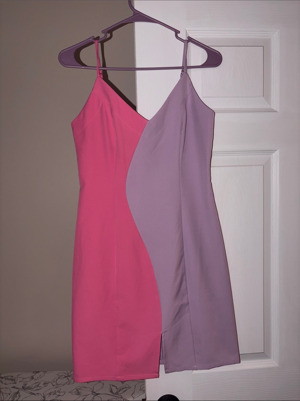 One One Six Women's Two-Tone Pink & Lavender Slip Dress Size Small
